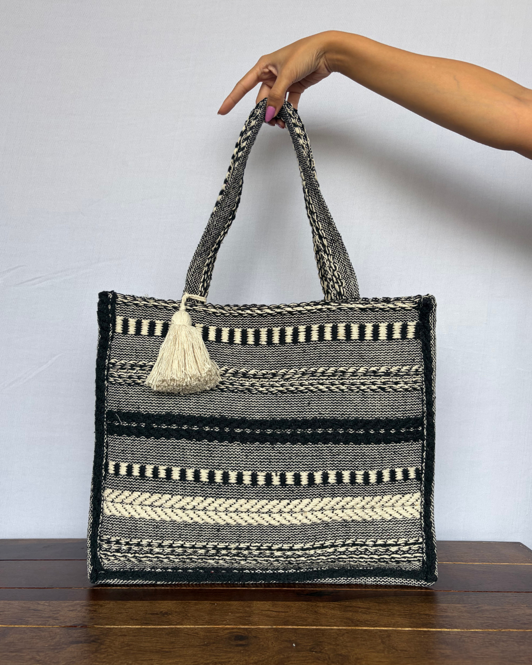 Black Loom Tote