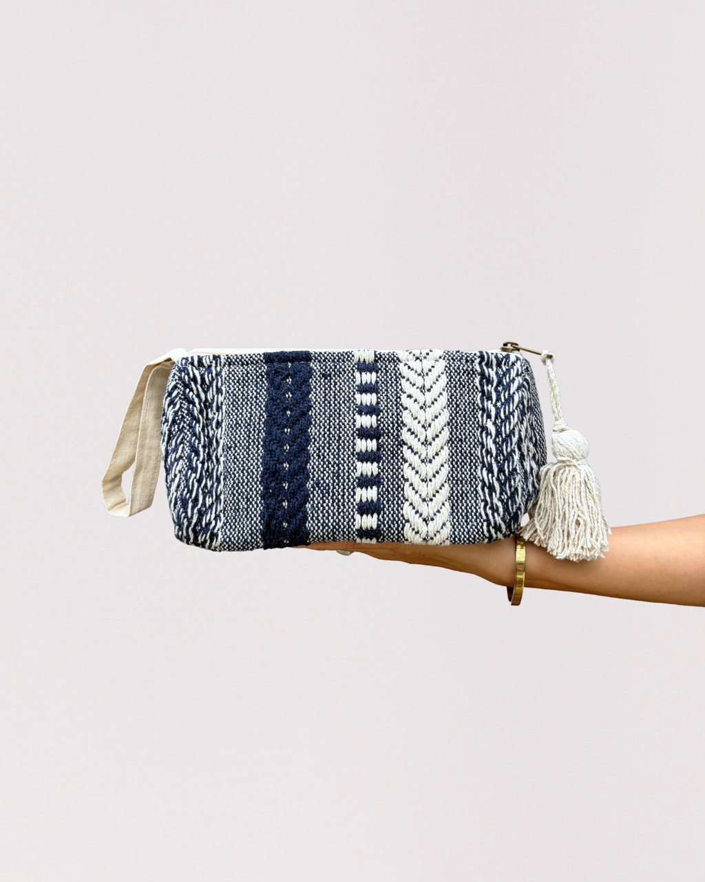 Navy Loom Pouch