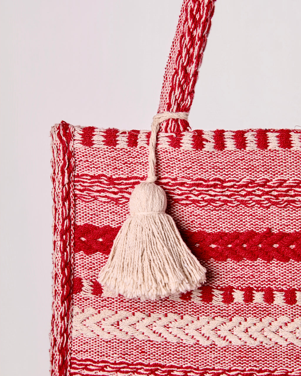 Red Loom Tote