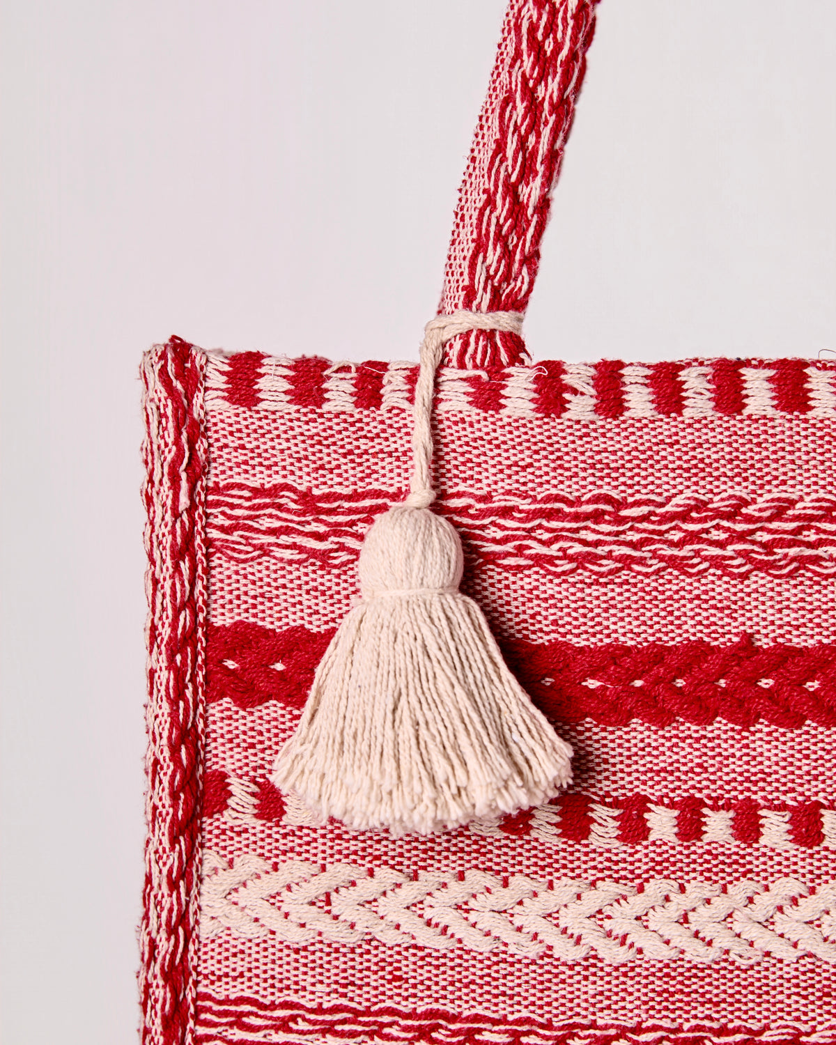 Red Loom Tote