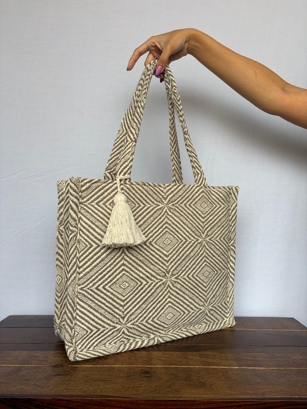 Grey Diamond Tote