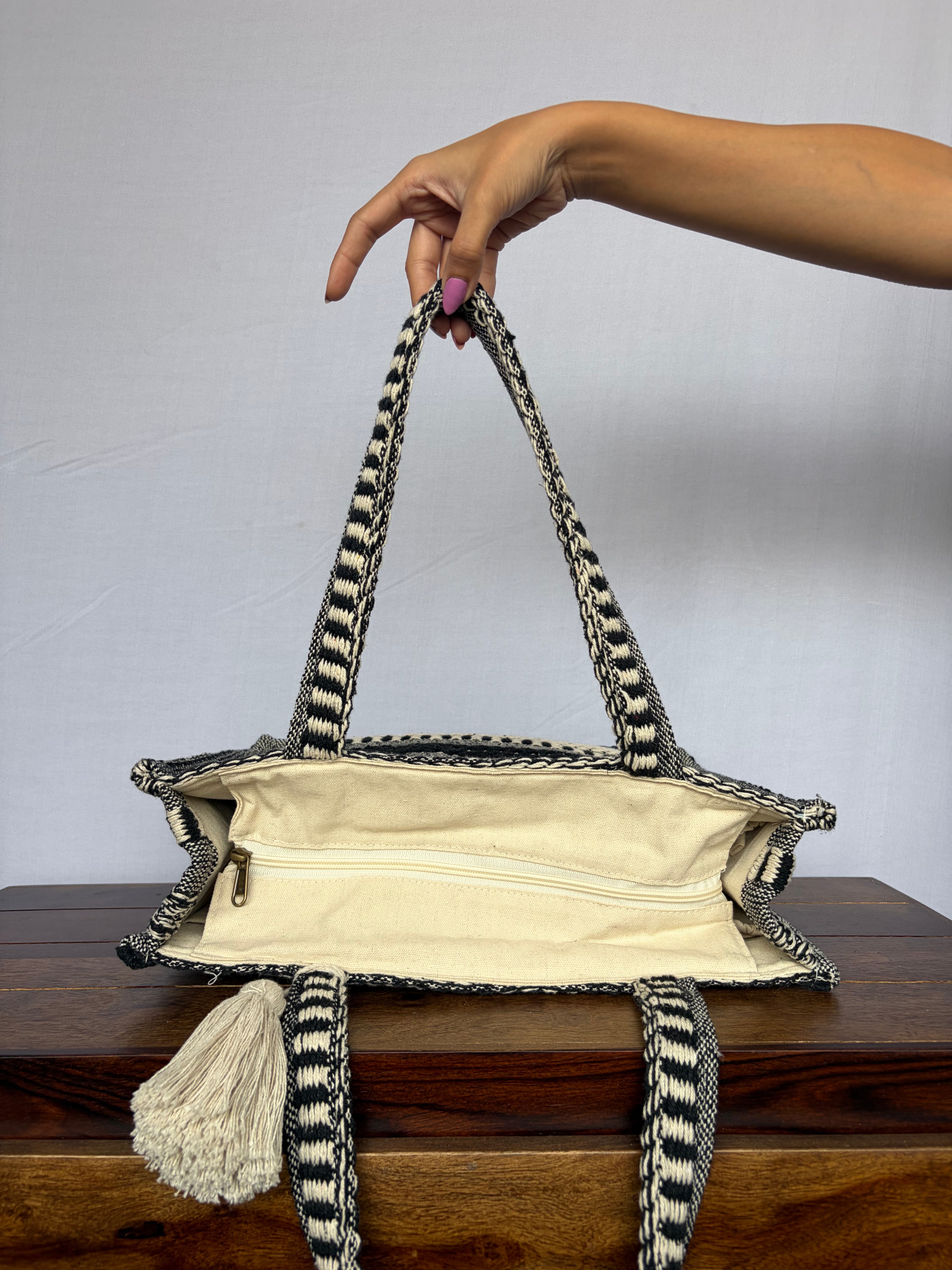 Black Loom Tote