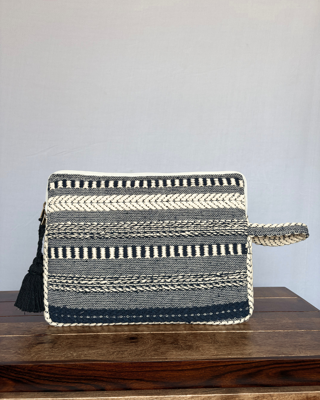 Navy Loom Laptop Sleeve