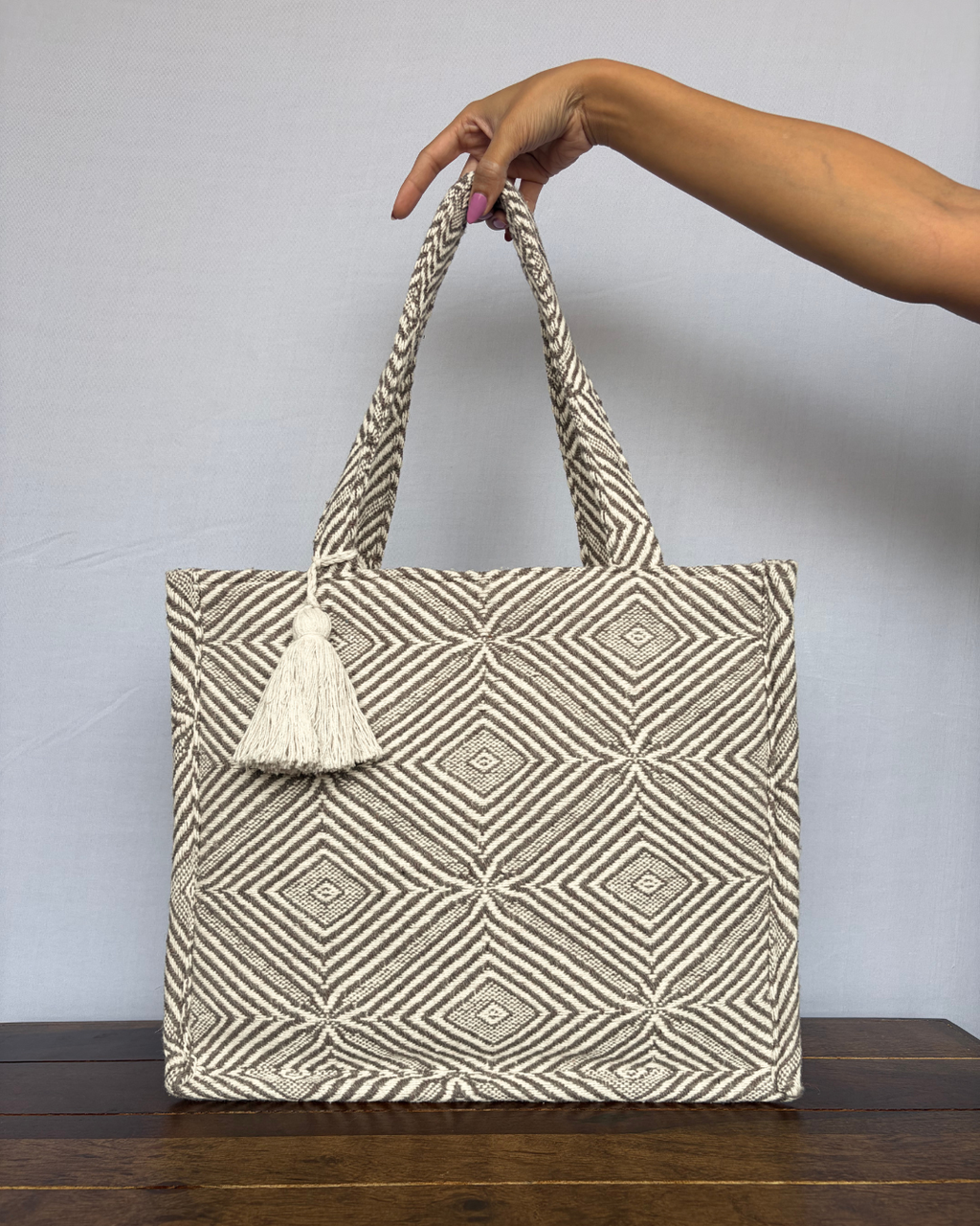 Grey Diamond Tote